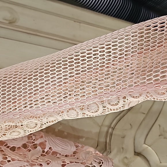 NWT ASOS Premium Curve Light Pink Lace Jacket Sz 24 - Picture 7 of 14